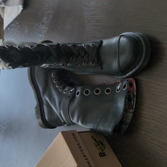 Dr. Martens triumph 1914 UK 3 US 5 lace up black leather combat boots new in box - Picture 2 of 5